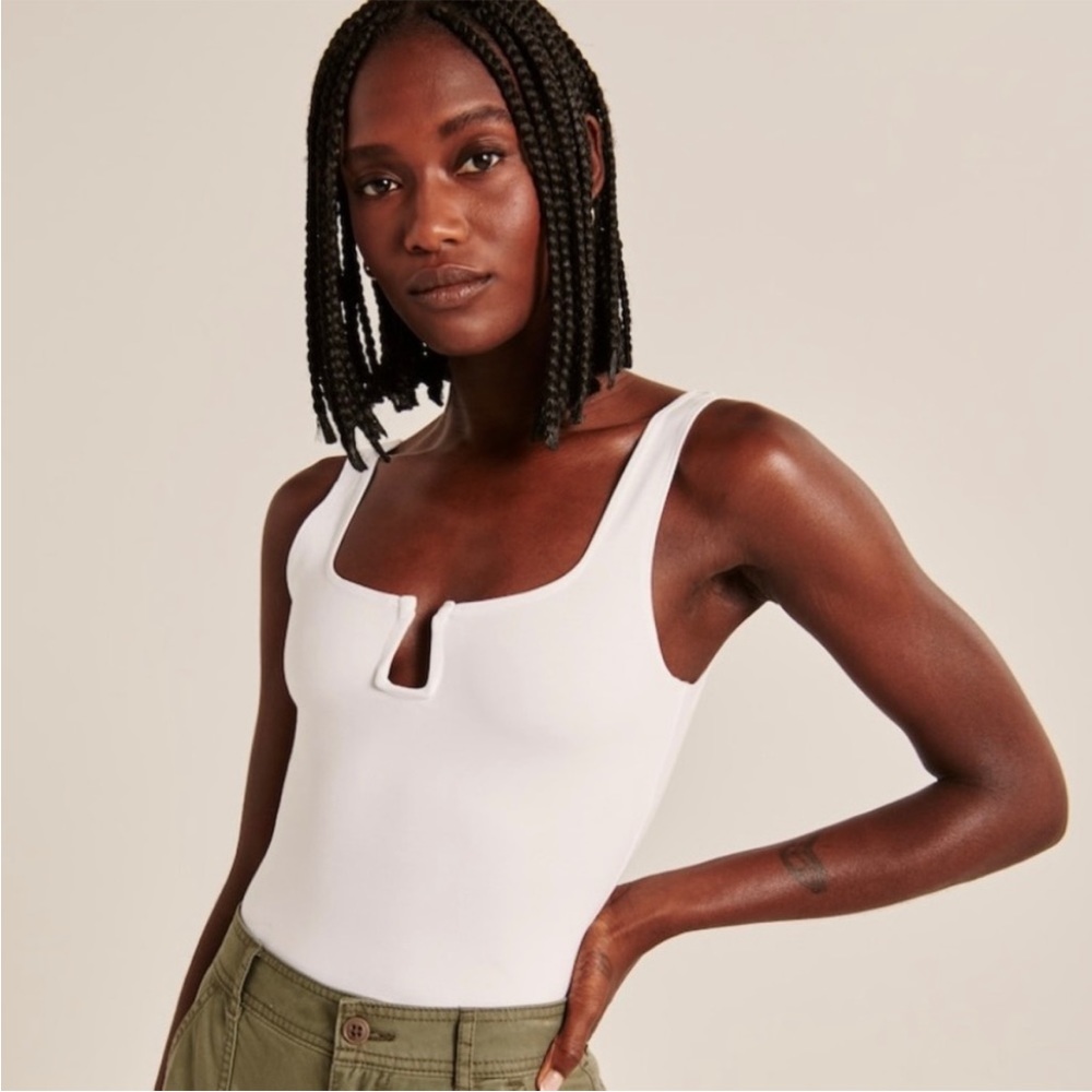 A&F Ponte Notch-Neck Bodysuit